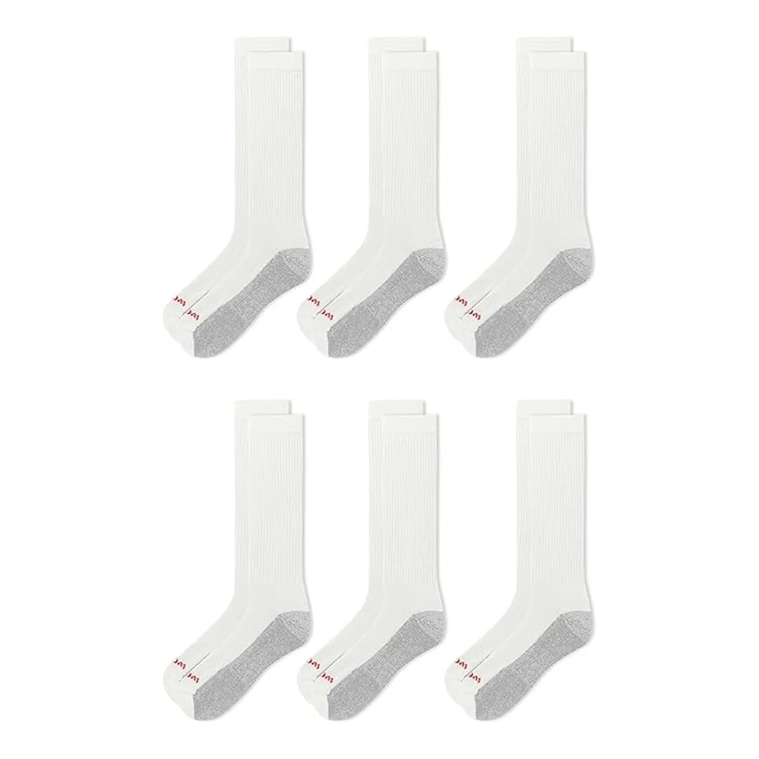 Wolverine Men's Cotton Comfort Steel Toe Crew Sock (6 Pack) sold by Work World product image thumbnail 3