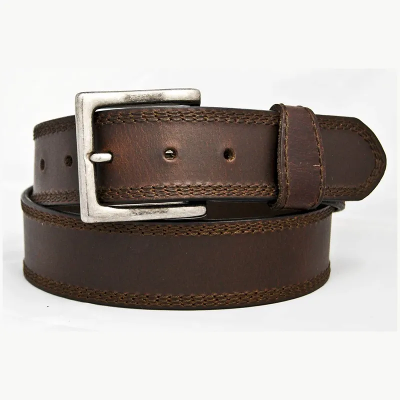 Rogers-Whitley 1.5" Triple Stitch Leather Belt sold by Work World