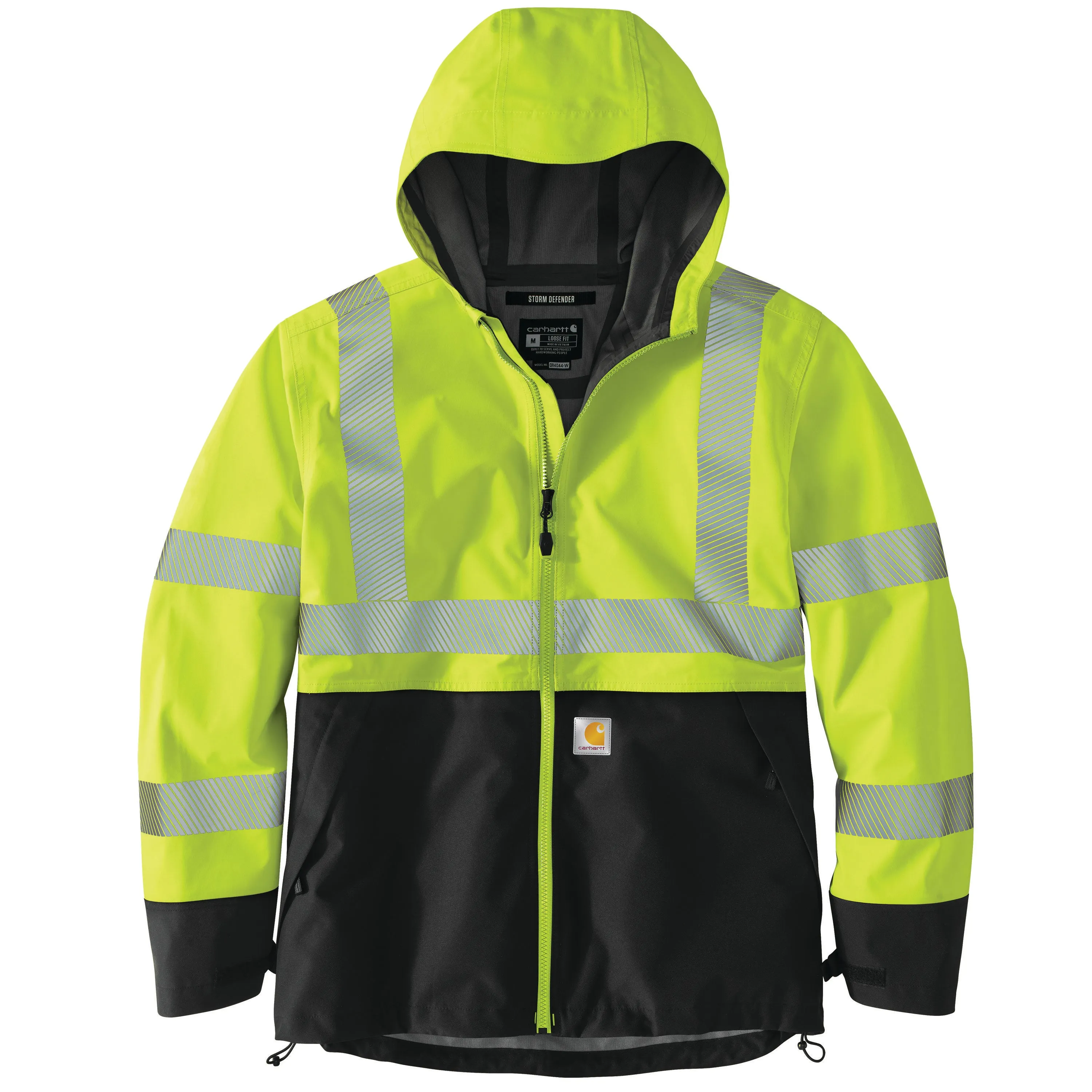 Carhartt Men's Hi-Vis Waterproof Storm Defender® Class 3 Hooded Jacket sold by Work World product image thumbnail 5