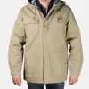 Ben Davis Men's Fleece Lined Snap-Front Hooded Jacket sold by Work World