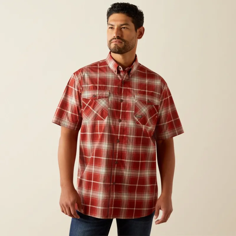 Ariat Men's Made Tough Durastretch Button-Down Short Sleeve Work Shirt sold by Work World