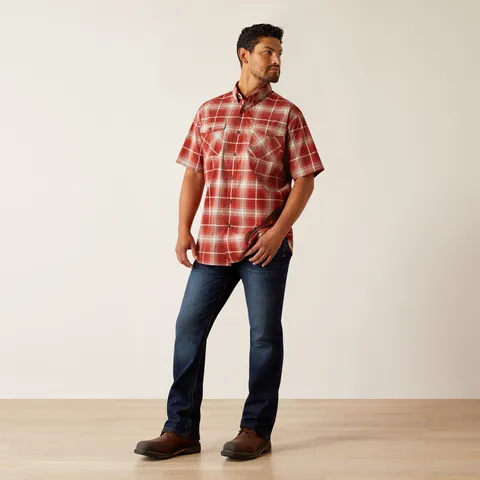 Ariat Men's Made Tough Durastretch Button-Down Short Sleeve Work Shirt sold by Work World product image thumbnail 5