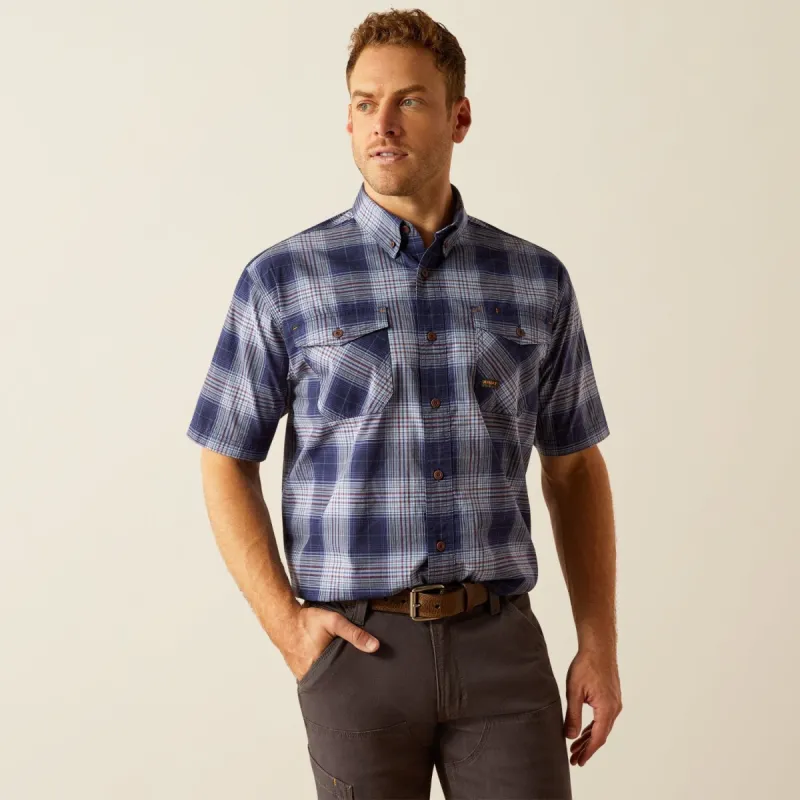 Ariat Men's Made Tough Durastretch Button-Down Short Sleeve Work Shirt sold by Work World