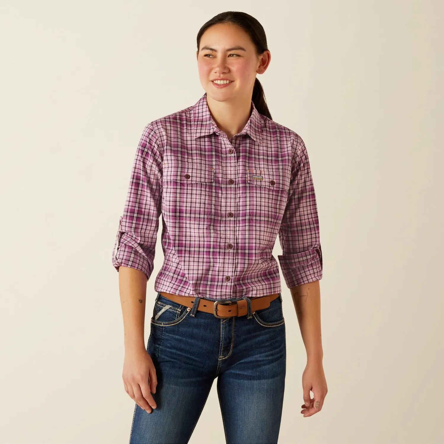 Ariat Women's Made Tough Durastretch Button-Down Work Shirt sold by Work World