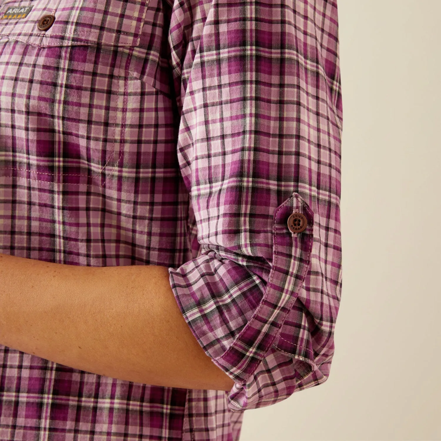 Ariat Women's Made Tough Durastretch Button-Down Work Shirt sold by Work World product image thumbnail 3