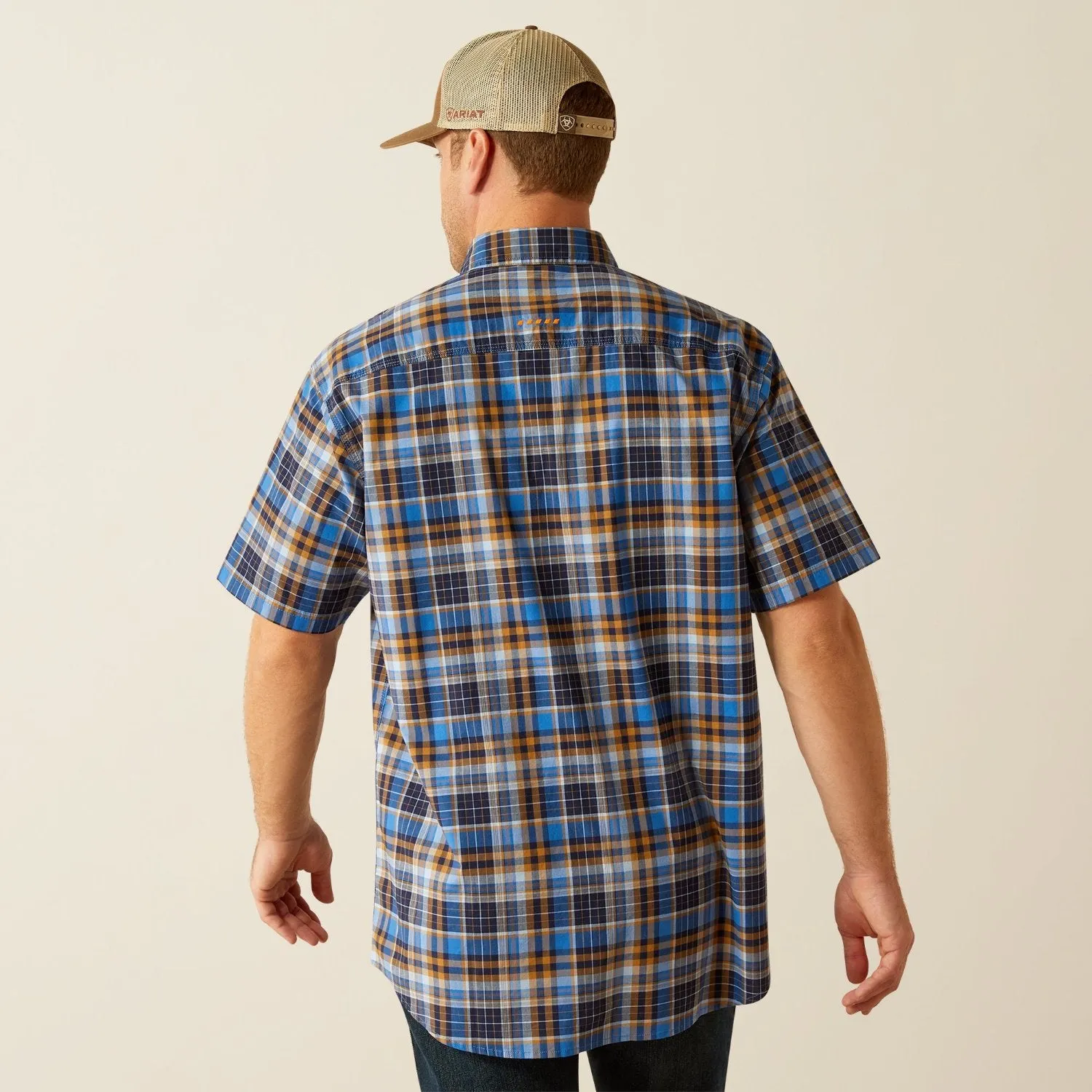 Ariat Men's Made Tough Durastretch Button-Down Short Sleeve Work Shirt sold by Work World product image thumbnail 4