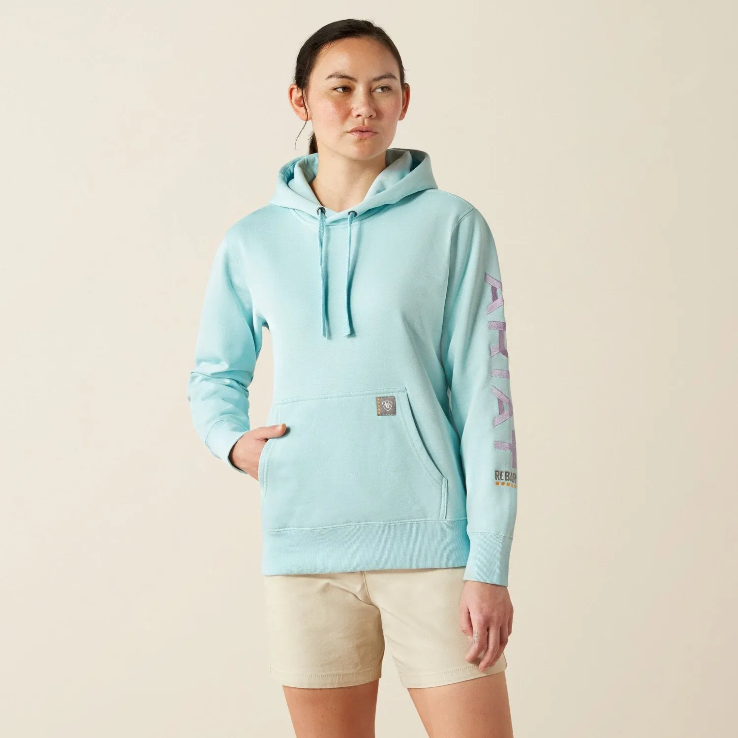 Ariat Women's Rebar Logo Graphic Sleeve Hoodie sold by Work World
