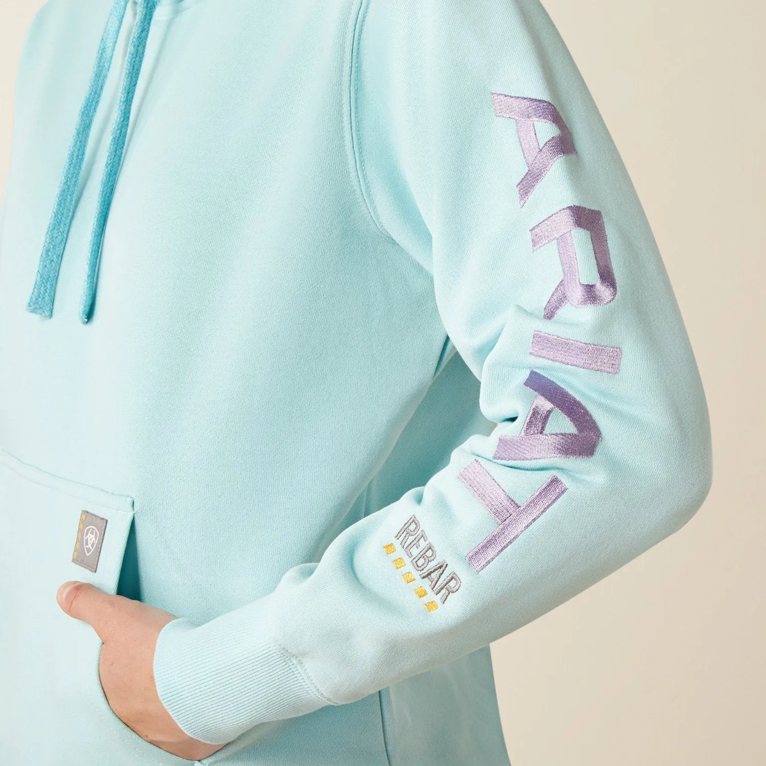 Ariat Women's Rebar Logo Graphic Sleeve Hoodie sold by Work World product image thumbnail 2