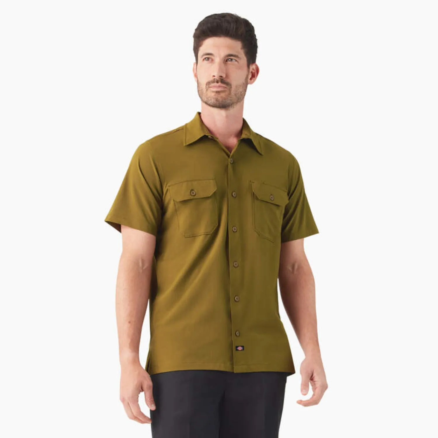 Dickies Men's Performance Button-Down Short Sleeve Work Shirt sold by Work World product image thumbnail 4