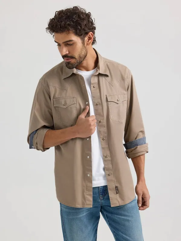 Wrangler Men's Retro®  Premium Snap-Up Long Sleeve Work Shirt sold by Work World