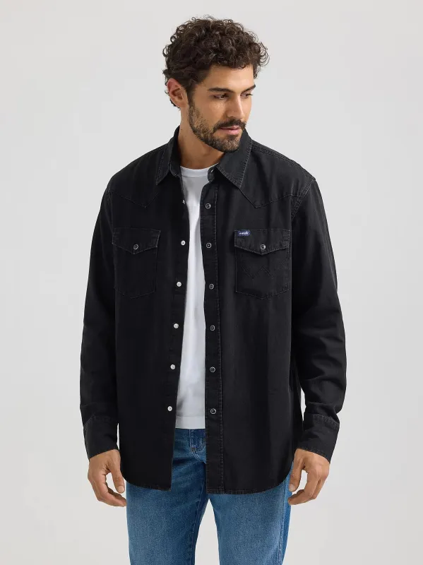 Wrangler Men's Denim Snap-Front Long Sleeve Work Shirt sold by Work World