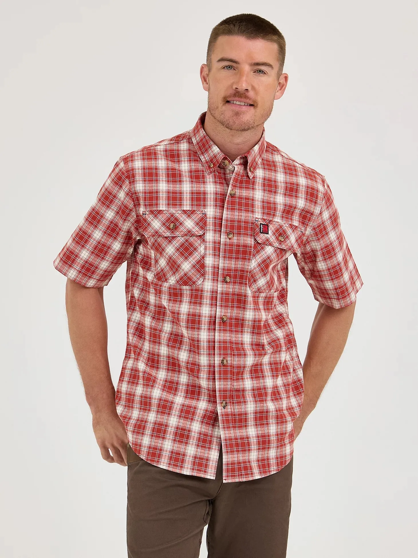 Wrangler RIGGS Workwear® Men's Foreman Button-Down Short Sleeve Work Shirt sold by Work World