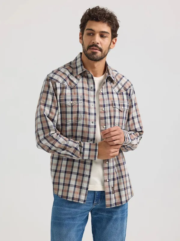 Wrangler Men's Retro® Premium Snap-Up Plaid Long Sleeve Work Shirt sold by Work World