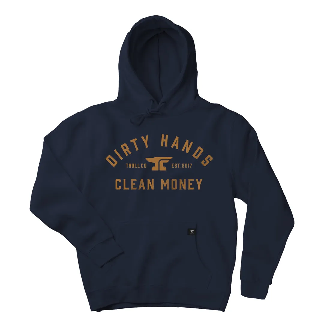 Troll Co. Men's "Dirty Hands Clean Money" Classic Hooded Sweatshirt sold by Work World product image thumbnail 3