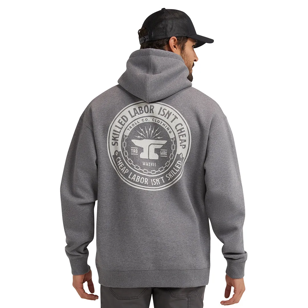 Troll Co. Men's "Skilled Labor Isn't Cheap" Hooded Sweatshirt sold by Work World