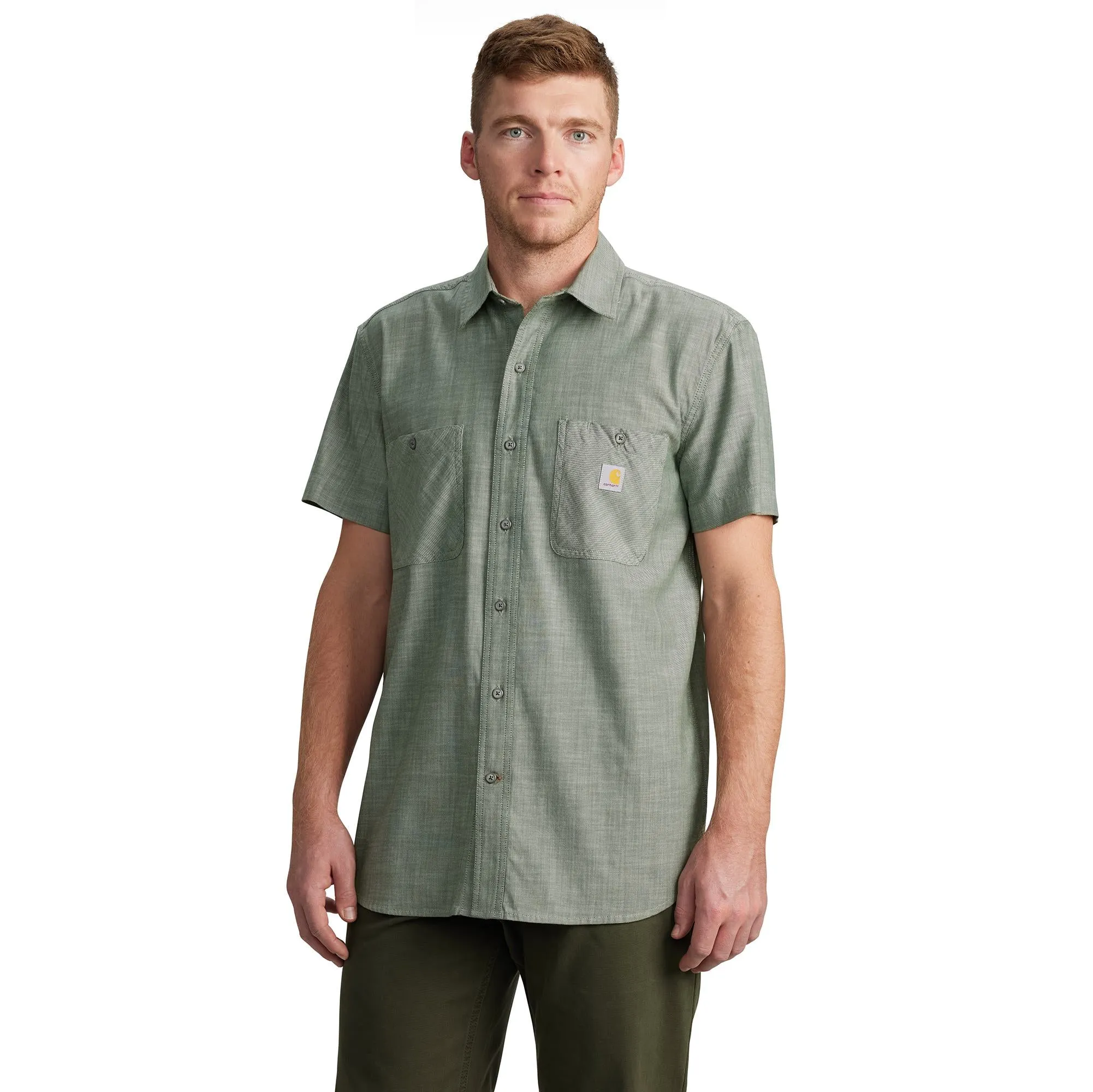 Carhartt Men's Rugged Flex Relaxed Fit Button-Down Short Sleeve Work Shirt sold by Work World product image thumbnail 3