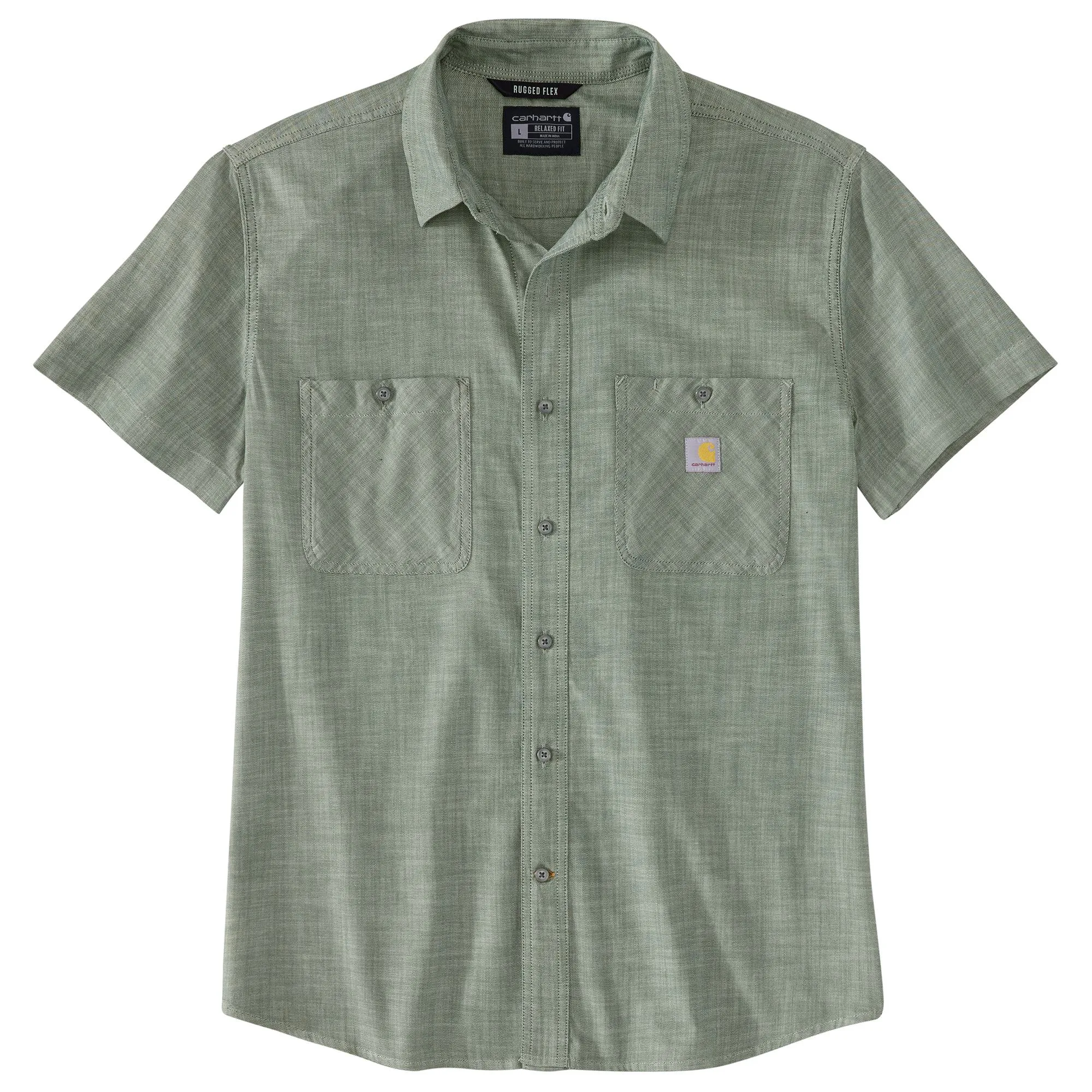 Carhartt Men's Rugged Flex Relaxed Fit Button-Down Short Sleeve Work Shirt sold by Work World product image thumbnail 5