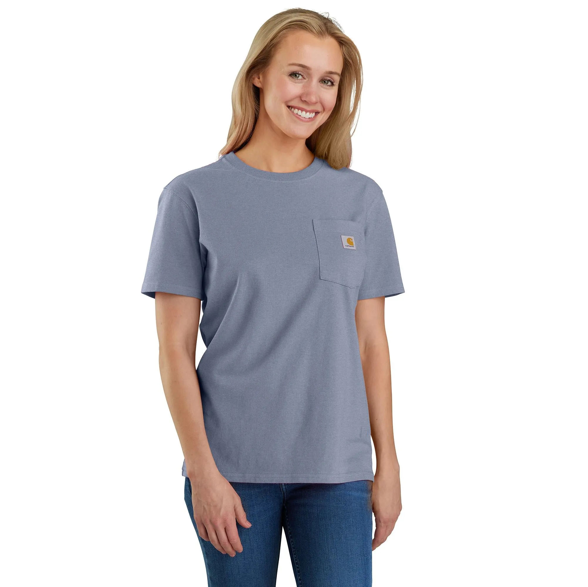 Carhartt Women's Short Sleeve Pocket T-Shirt_Wisteria Heather sold by Work World
