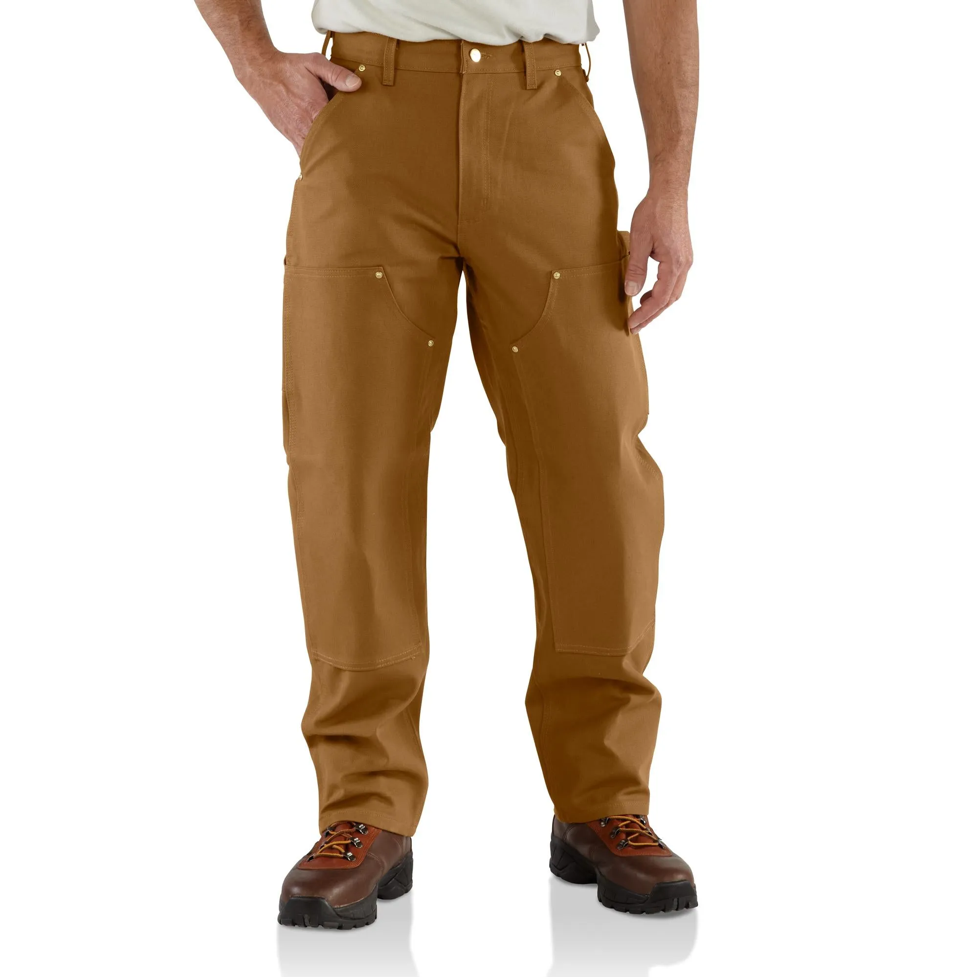 Carhartt Men's Loose Fit Firm Duck Double-Front Utility Work Pant_Carhartt Brown sold by Work World