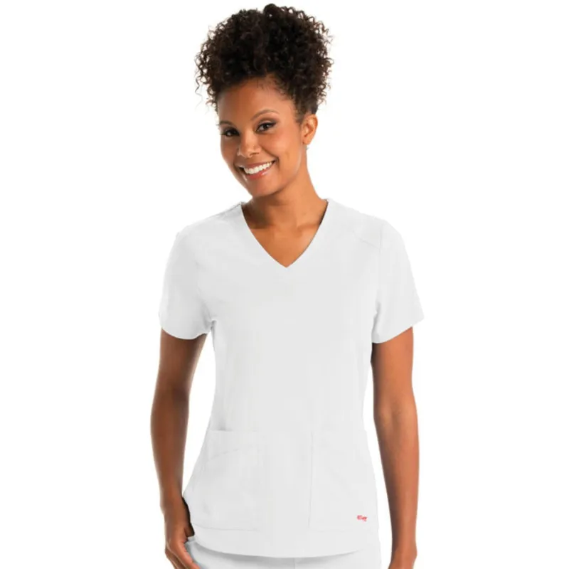 Grey's Anatomy Women's 4-Pocket V-Neck Scrub Top made by Grey's Anatomy