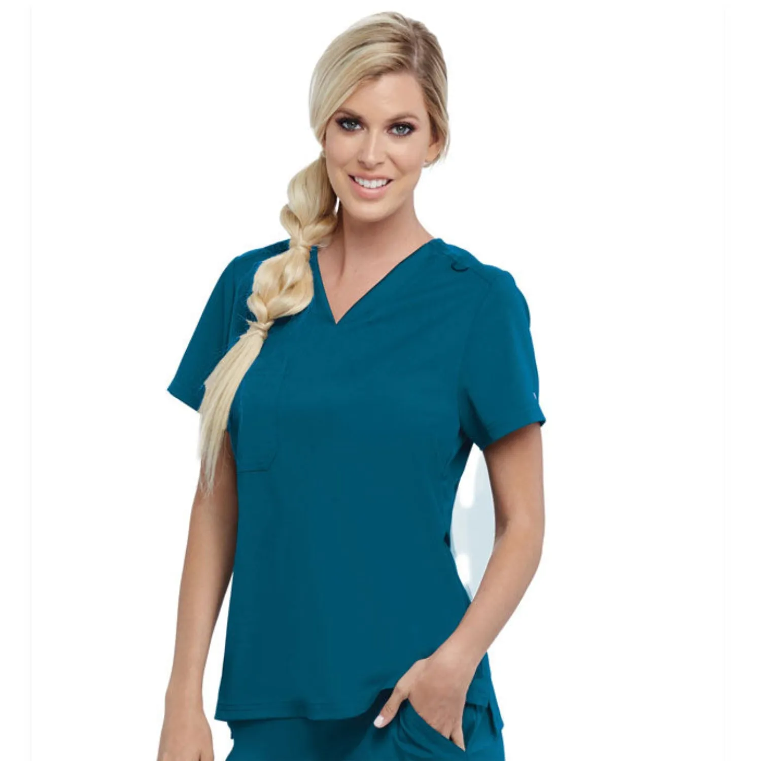 Grey's Anatomy Women's Bree Stretch V-Neck Short Sleeve Scrub Top sold by Work World product image thumbnail 4