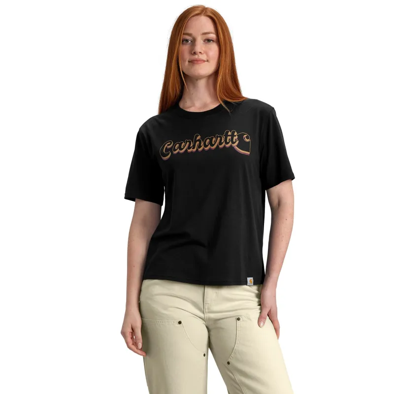 Carhartt Women's Tencel™ Script Graphic Loose Fit Short Sleeve T-Shirt sold by Work World