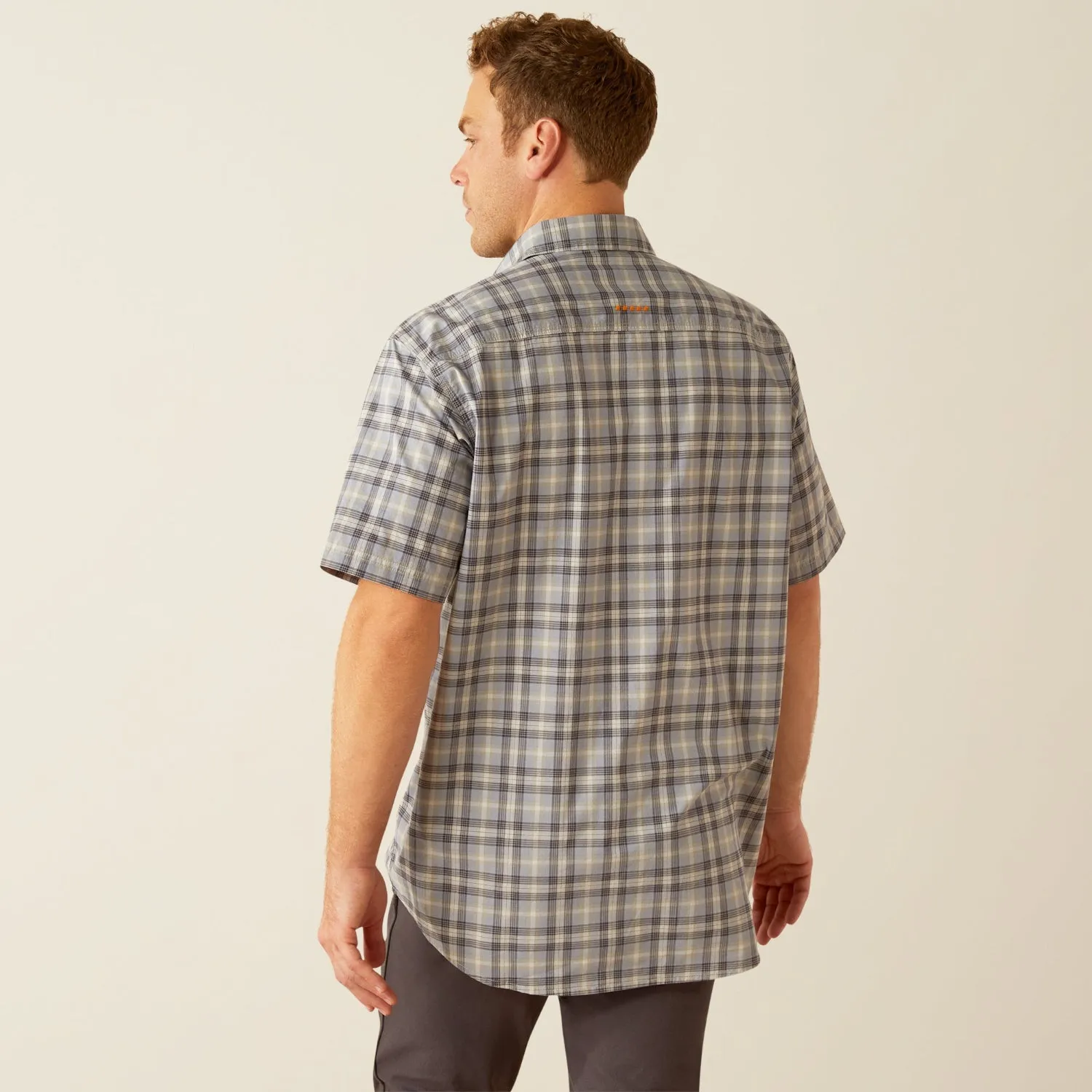 Ariat Men's Made Tough Durastretch Button-Down Short Sleeve Work Shirt sold by Work World product image thumbnail 4