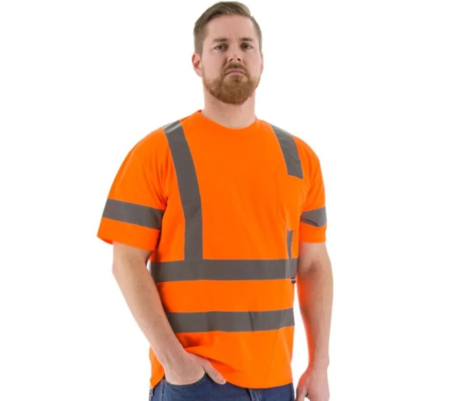 Majestic Men's Hi-Vis Short Sleeve Shirt sold by Work World