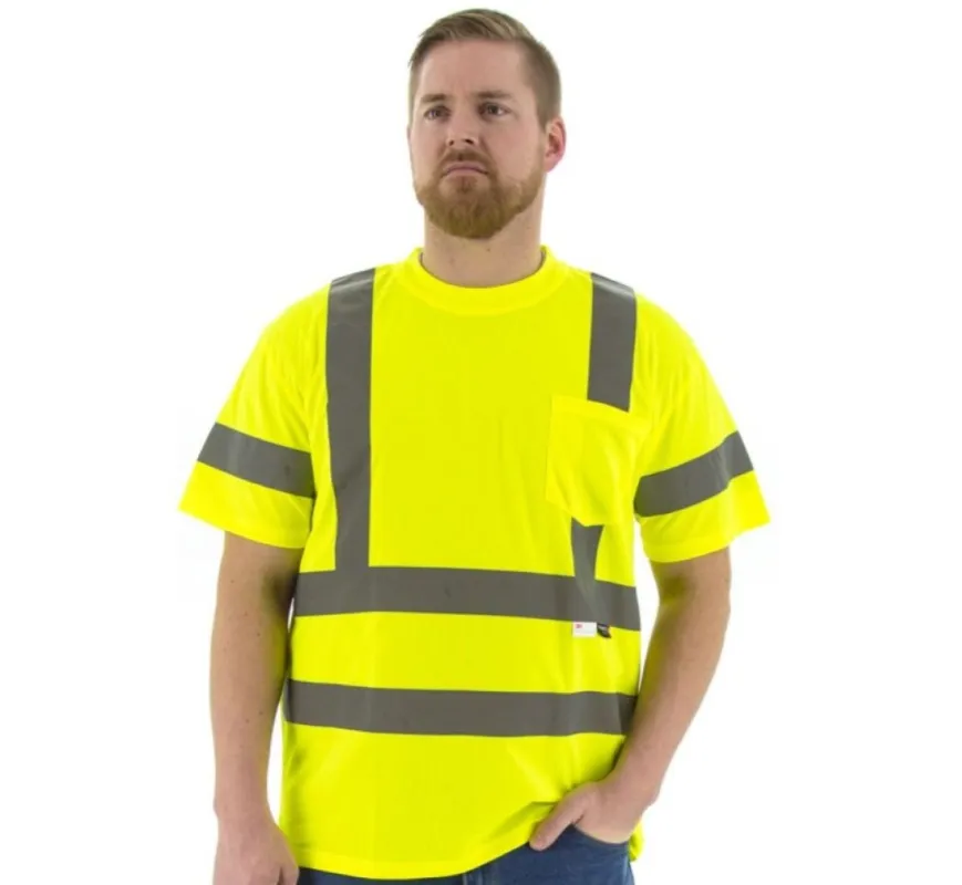 Majestic Men's Hi-Vis Short Sleeve Shirt sold by Work World