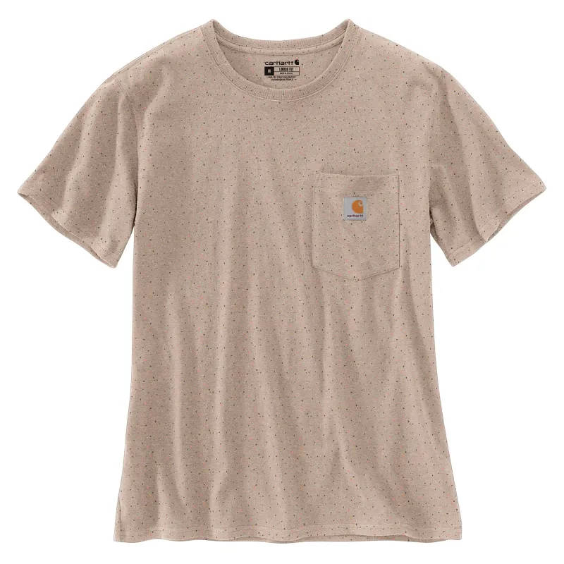 Carhartt Women's Short Sleeve Pocket T-Shirt_Light Taupe Nep sold by Work World