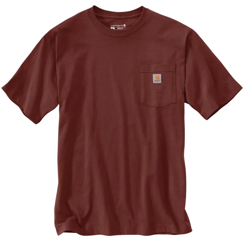 Carhartt Men's Short Sleeve Pocket T-Shirt_Dark Spice Red sold by Work World