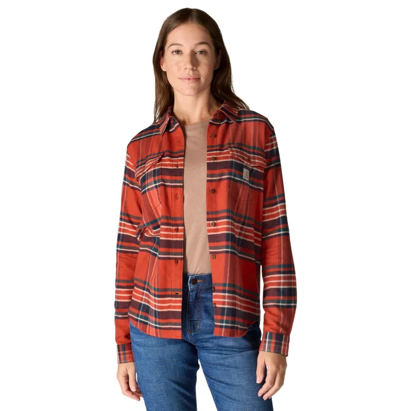 Carhartt Women's TENCEL™ Relaxed Fit Plaid Long Sleeve Work Shirt sold by Work World