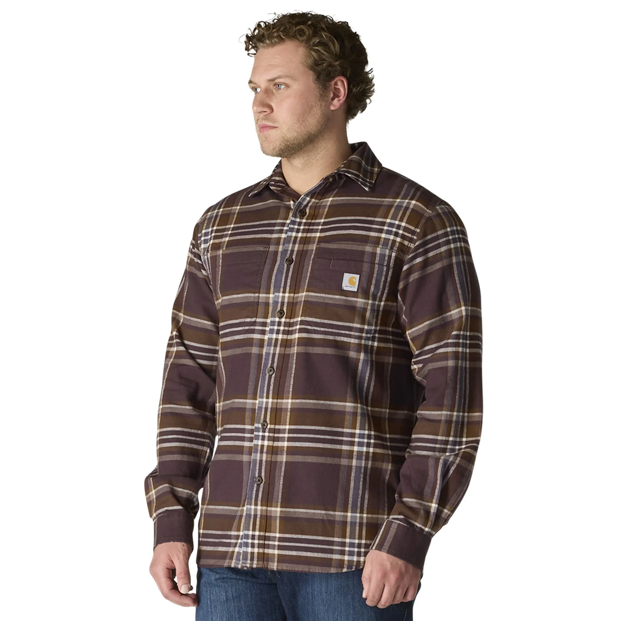 Carhartt Men's Rugged Flex™ Relaxed Fit Midweight Flannel Plaid Work Shirt sold by Work World product image thumbnail 2