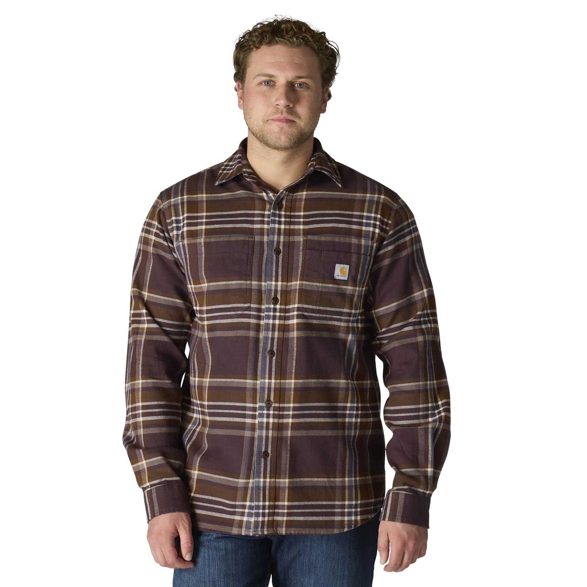 Carhartt Men's Rugged Flex™ Relaxed Fit Midweight Flannel Plaid Work Shirt sold by Work World