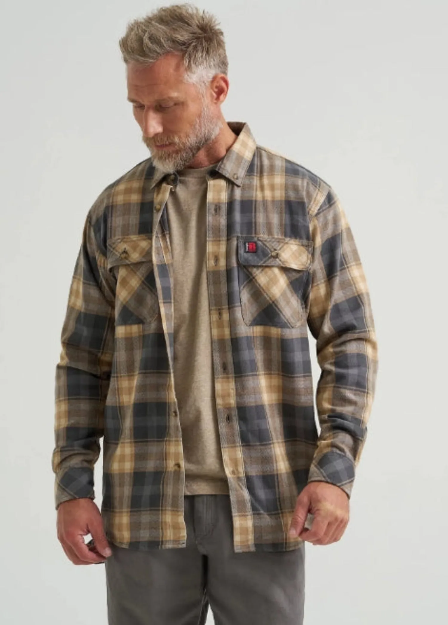 Wrangler RIGGS Men's Foreman Flannel Plaid Button-Up Long Sleeve Work Shirt sold by Work World product image thumbnail 2