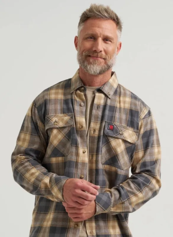 Wrangler RIGGS Men's Foreman Flannel Plaid Button-Up Long Sleeve Work Shirt sold by Work World