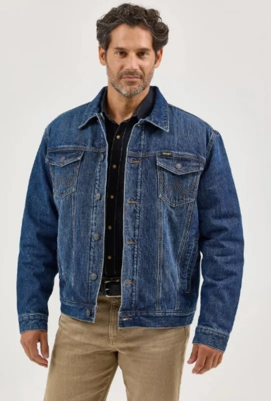 Wrangler Men's Retro® Sherpa Lined Button Denim Jacket sold by Work World