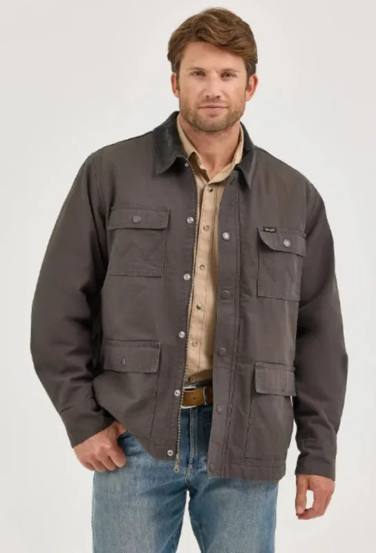 Wrangler Men's Quilted Flannel Lined Zip-Up Barn Coat sold by Work World
