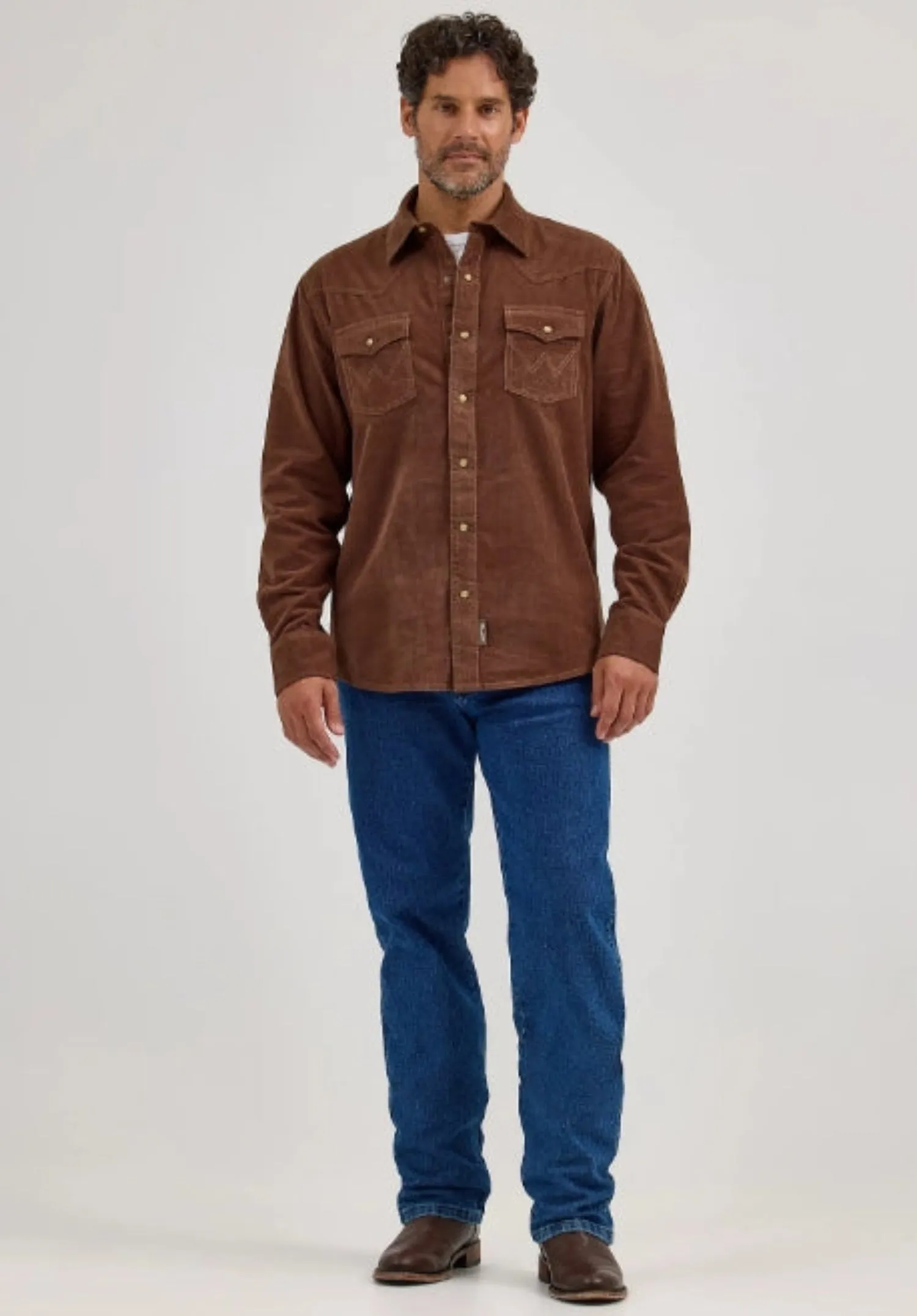 Wrangler Men's Retro® Premium Corduroy Button-Up Long Sleeve Work Shirt sold by Work World product image thumbnail 4