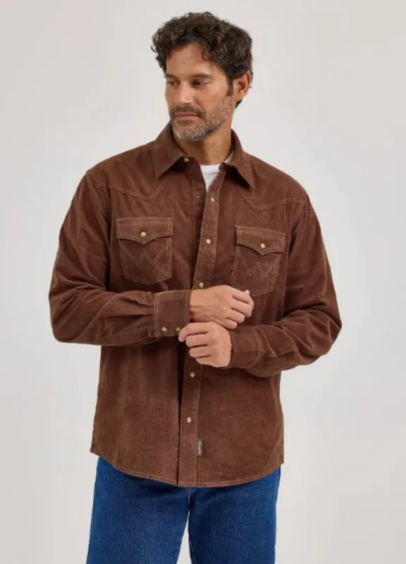 Wrangler Men's Retro® Premium Corduroy Button-Up Long Sleeve Work Shirt sold by Work World