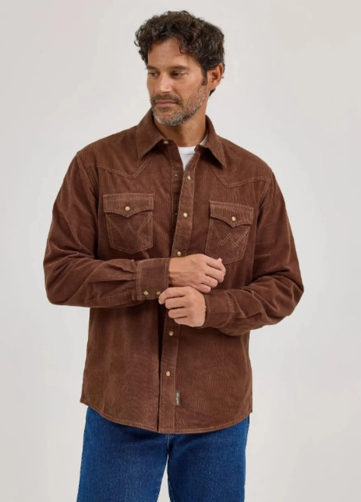 Wrangler Men's Retro® Premium Corduroy Button-Up Long Sleeve Work Shirt sold by Work World