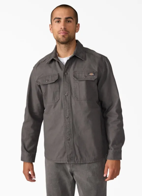 Dickies Men's Duck Brushed Cotton Snap-Front Shirt Jac sold by Work World