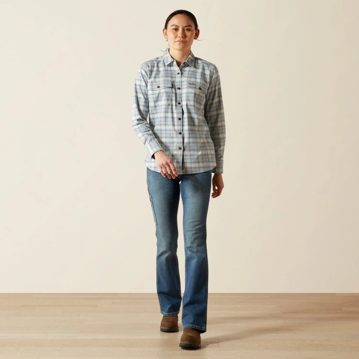 Ariat Women's Rebar Flannel DuraStretch™ Long Sleeve Work Shirt sold by Work World product image thumbnail 2