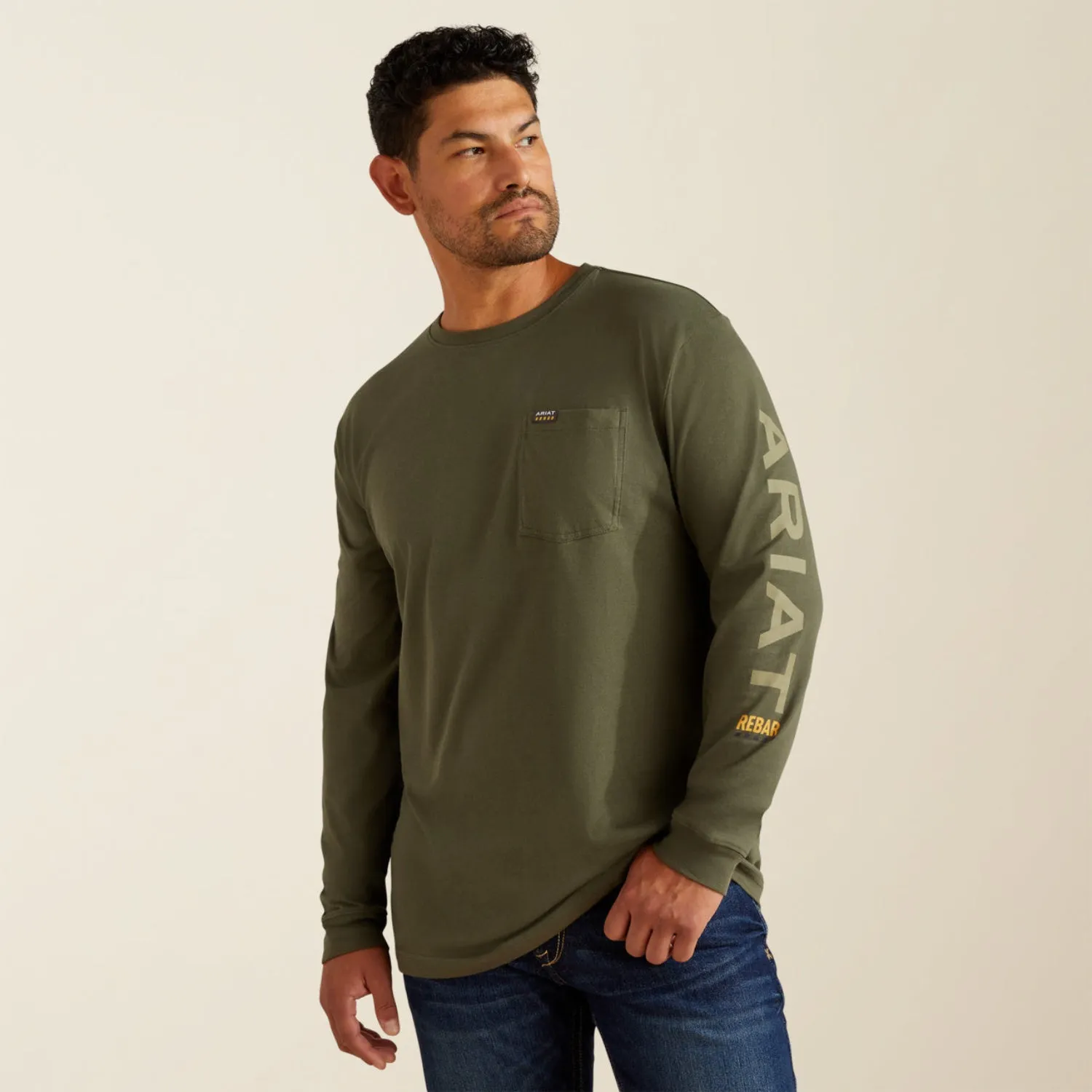 Ariat Men's Rebar Cotton Strong Graphic Long Sleeve T-Shirt sold by Work World