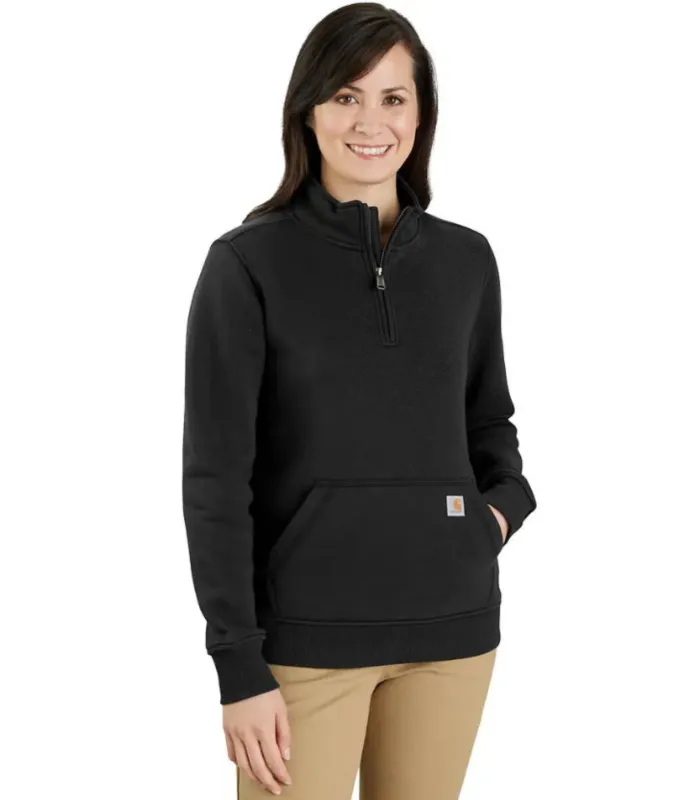 Carhartt Women's Quarter-Zip Mock-Neck Sweatshirt made by Carhartt