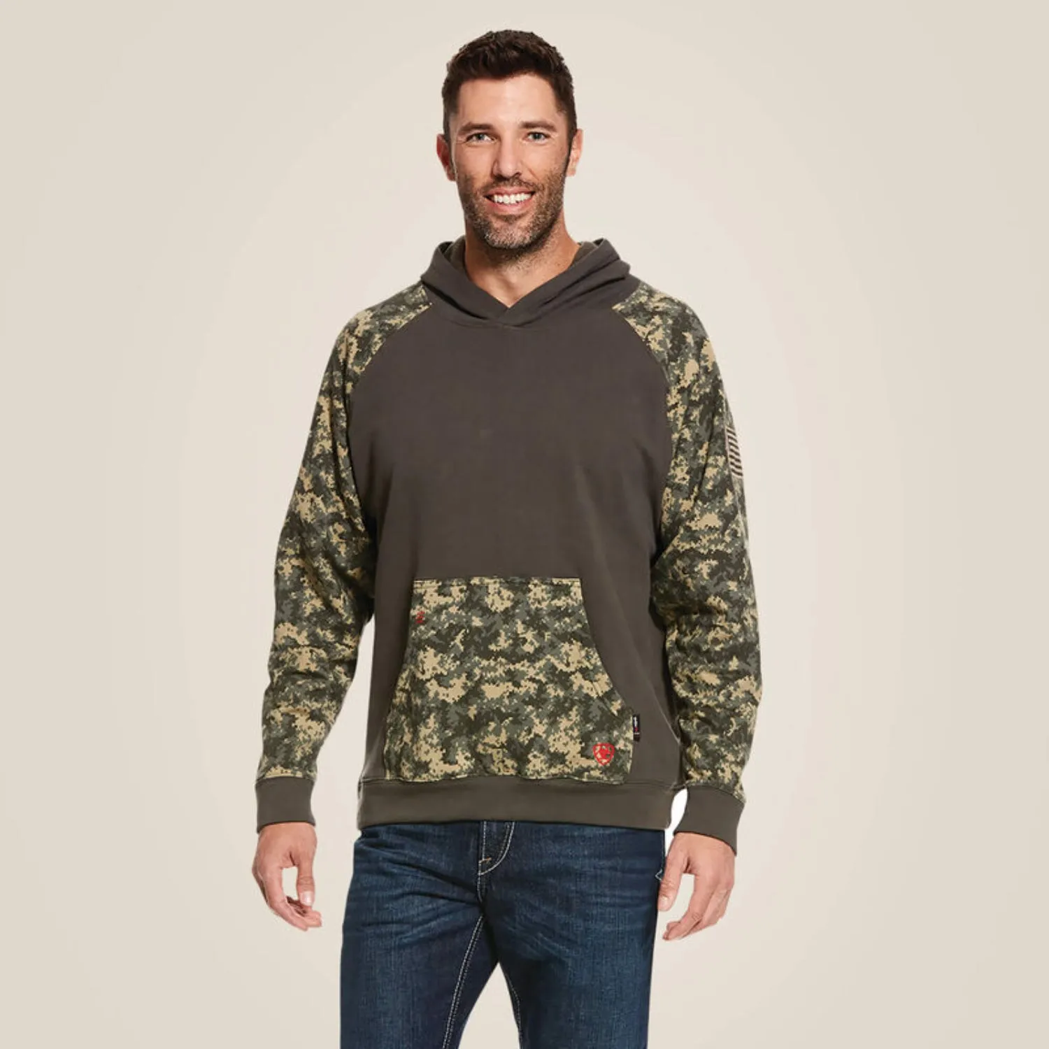 Ariat Men's FR DuraStretch Patriot Hooded Sweatshirt sold by Work World