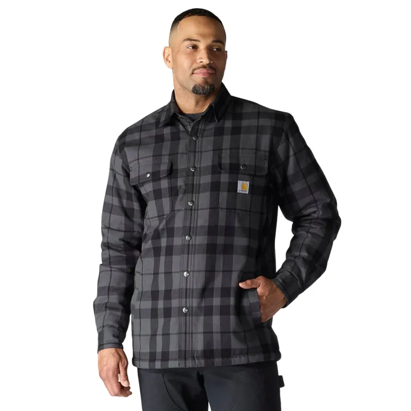 Carhartt Men's Relaxed Fit Sherpa-Lined Long Sleeve Flannel Shirt Jac sold by Work World