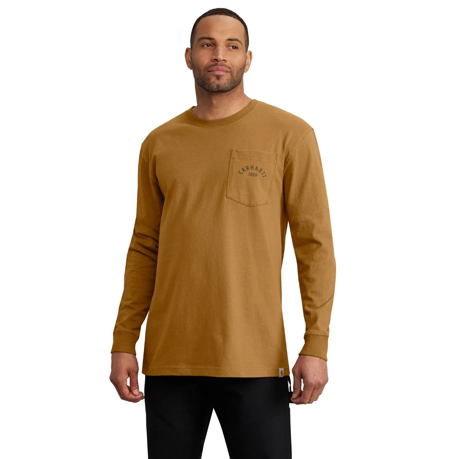 Carhartt Men's Heavyweight Pocket Longhorn Graphic Long Sleeve T-Shirt sold by Work World product image thumbnail 3