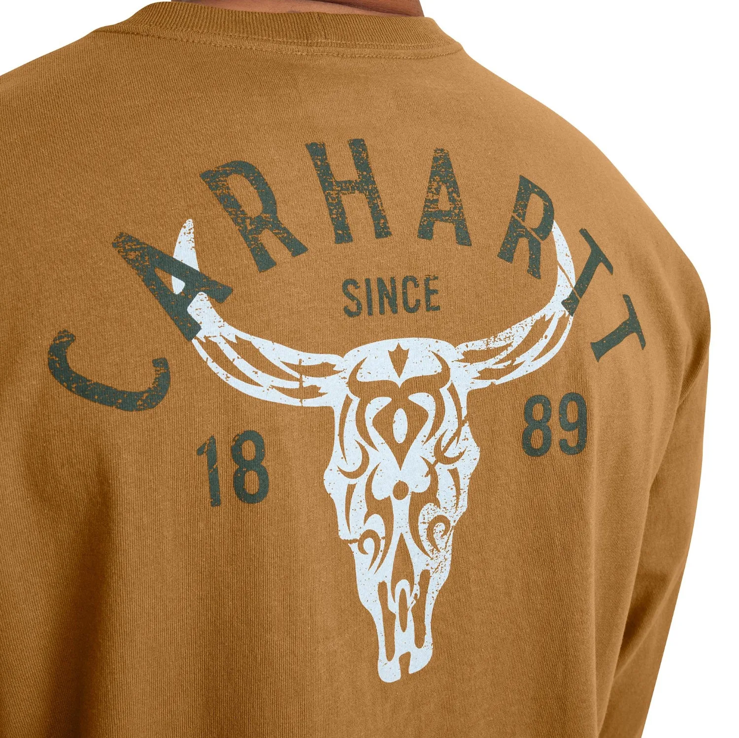 Carhartt Men's Heavyweight Pocket Longhorn Graphic Long Sleeve T-Shirt sold by Work World product image thumbnail 2