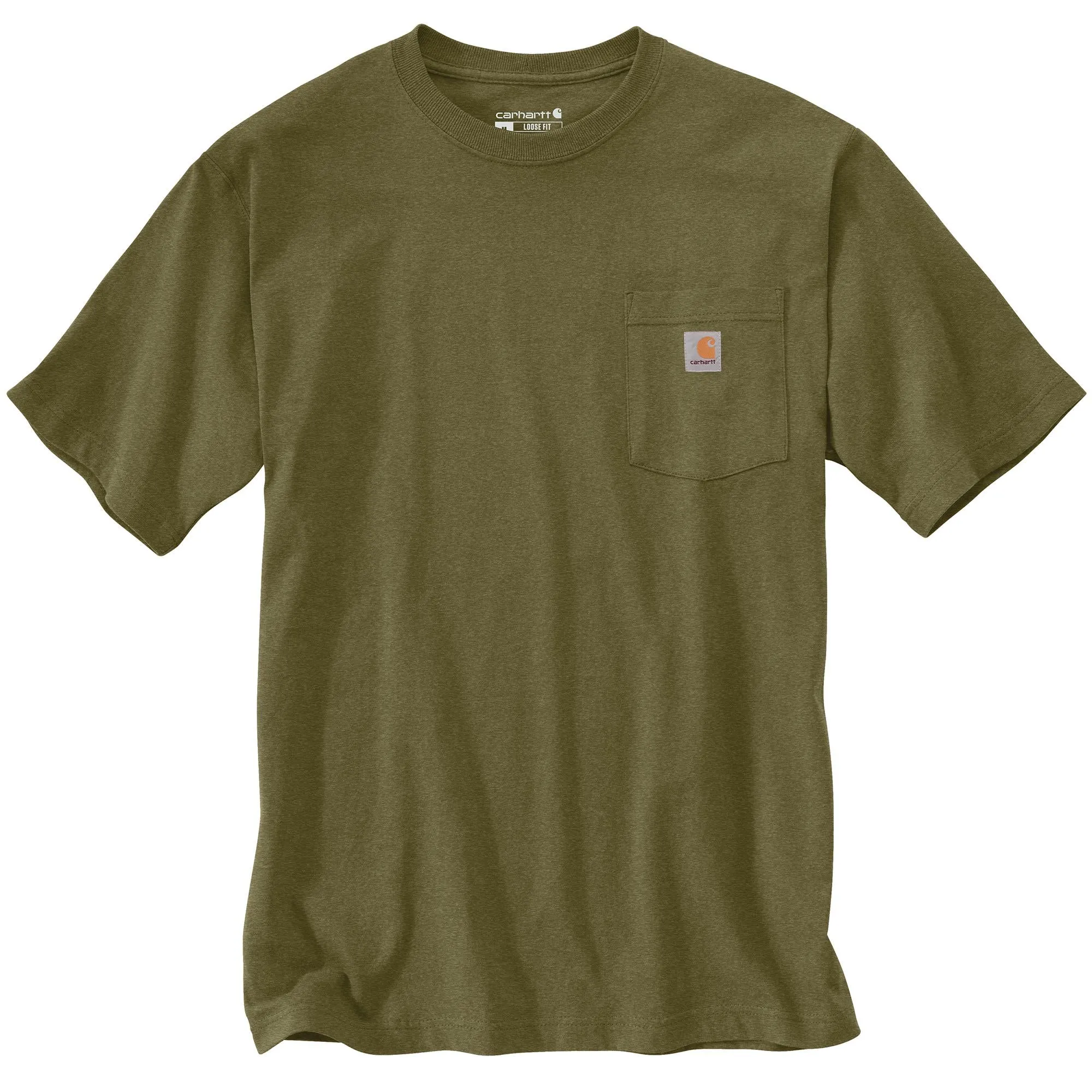 Carhartt Men's Short Sleeve Pocket T-Shirt_Dark Bronzed Green Heather sold by Work World